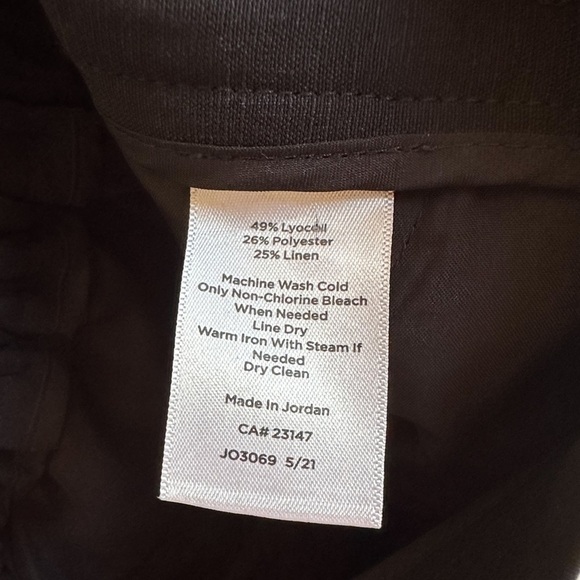 Talbots Linen Blend Trousers European Summer Size XL - Picture 3 of 4